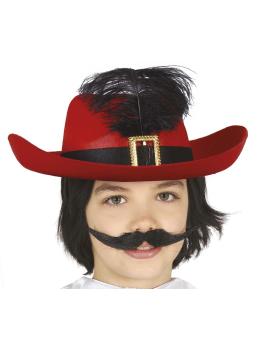 Sombrero Mosquetero Rojo Infantil