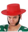 Sombrero Rojo Cordobes con Cordón para atar