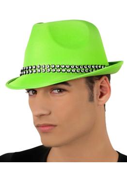 Sombrero San Patricio verde banda de brillantes