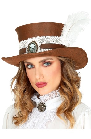 Sombrero Steampunk Cuero envejecido