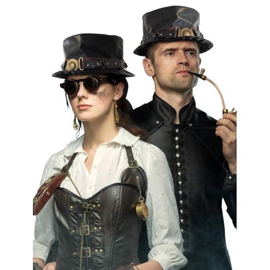 Sombrero Steampunk Negro envejecido