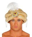 Sombrero Turbante Árabe con adornos Oro adulto
