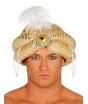 Sombrero Turbante Árabe con adornos Oro adulto