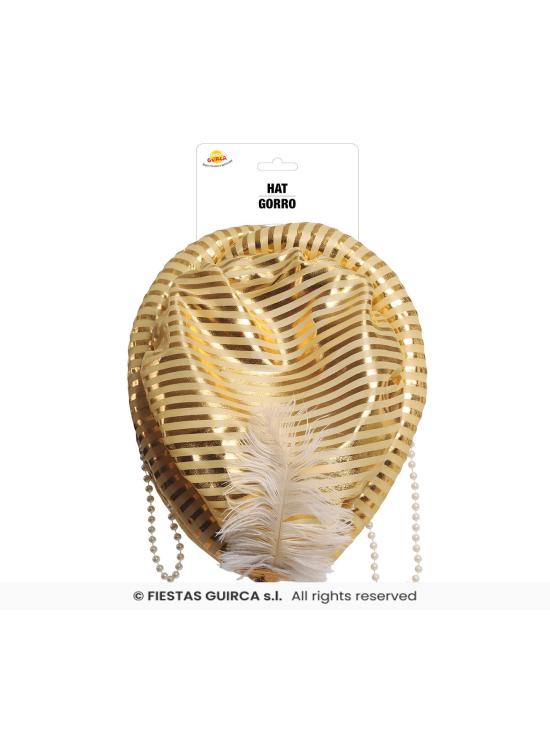 Sombrero Turbante Árabe con adornos Oro adulto