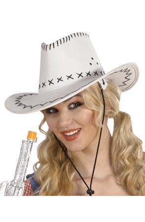 Sombrero Vaquero Agamuzado color Blanco