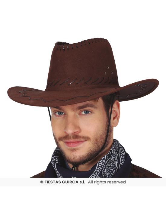 Sombrero Vaquero Agamuzado de color Marrón