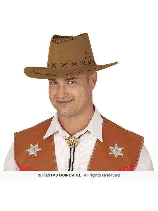 Sombrero Vaquero Agamuzado de color Marrón