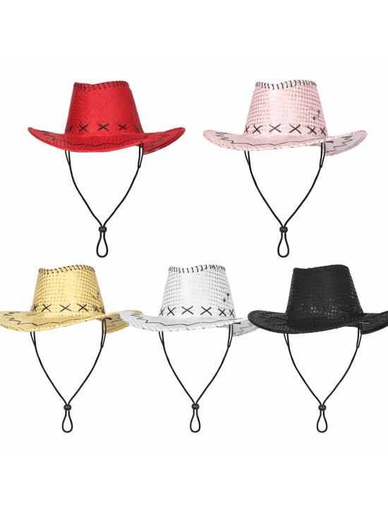 Sombrero Vaquero con Lentejuelas – Talla Única