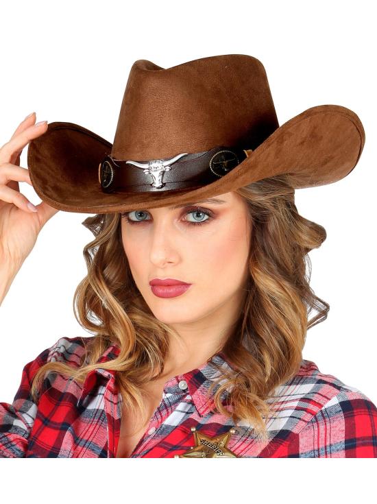 Sombrero Vaquero Lujo Imitación Piel
