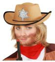 Sombrero Vaquero Marrón clarito Sheriff infantil