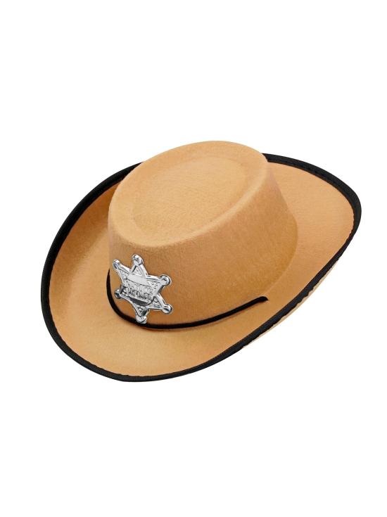 Sombrero Vaquero Marrón clarito Sheriff infantil