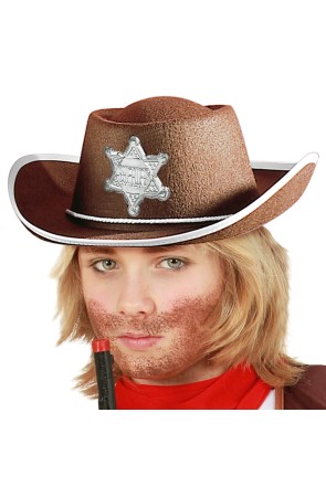 Sombrero Vaquero Marrón Sheriff infantil