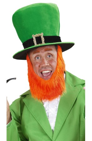 Sombrero Verde de Terciopelo san Patrick`s con barba