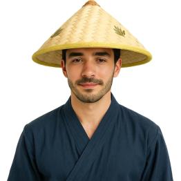 Sombrero vietnamita de paja para disfraz – estilo asiático tradicional