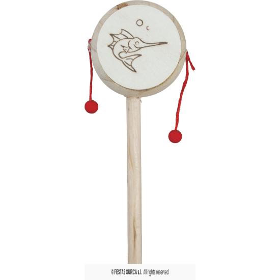 Sonajero Tambor de Madera 20 cm