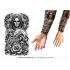 Tatuaje Temporal Manga Completa Calaveras y Rosas Pandillero
