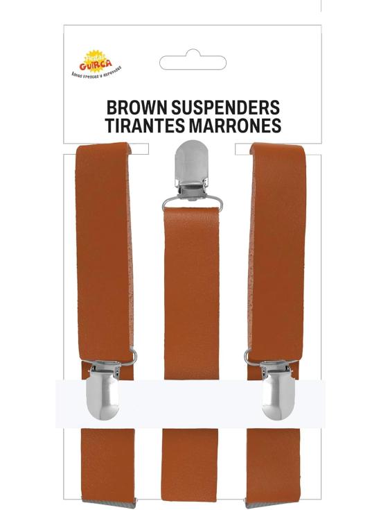 TIRANTES MARRON SIMIL PIEL CUERO