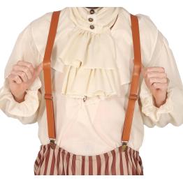 TIRANTES MARRON SIMIL PIEL CUERO