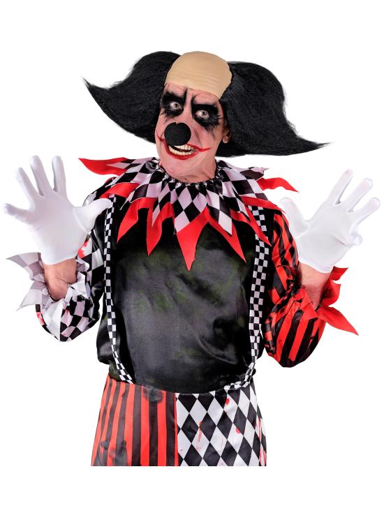 Tocado de Payaso Siniestro con Pelo Negro