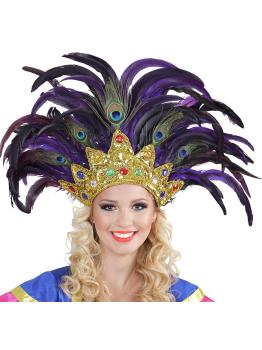 Tocado de Plumas Salvador Show Morado