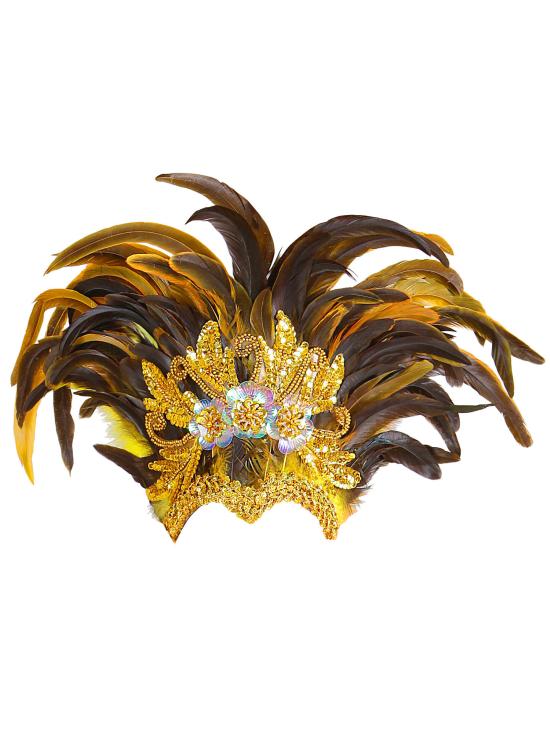 Tocado de Plumas Salvador Show Oro