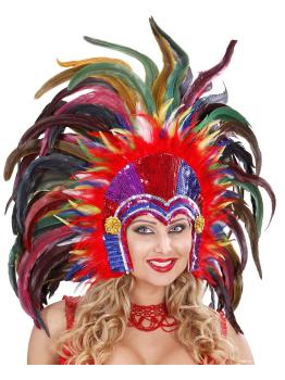 Tocado de Plumas y Lentejuelas Colores