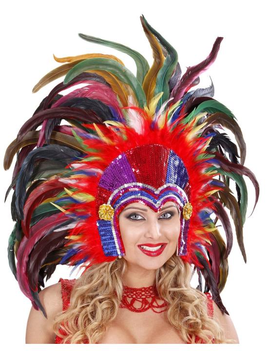 Tocado de Plumas y Lentejuelas Colores