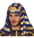 Tocado Faraon Oro Azul adulto