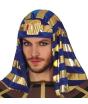 Tocado Faraon Oro Azul adulto