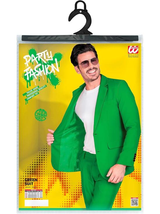 Traje de Color para Hombre, Chaqueta y pantalón, Showman, Disco Fever, Fiesta temática Casino
