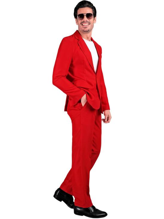Traje de Color para Hombre, Chaqueta y pantalón, Showman, Disco Fever, Fiesta temática Casino