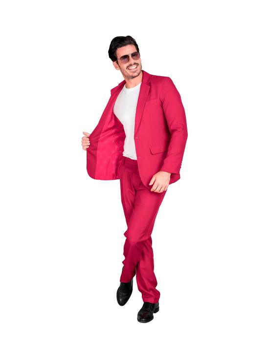 Traje de Color para Hombre, Chaqueta y pantalón, Showman, Disco Fever, Fiesta temática Casino