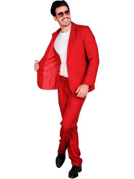 Traje de Color para Hombre, Chaqueta y pantalón, Showman, Disco Fever, Fiesta temática Casino