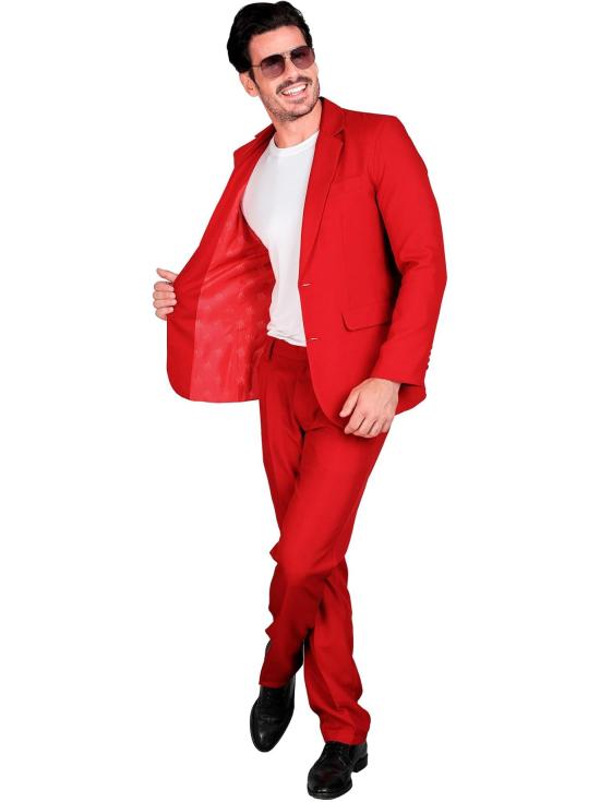 Traje de Color para Hombre, Chaqueta y pantalón, Showman, Disco Fever, Fiesta temática Casino
