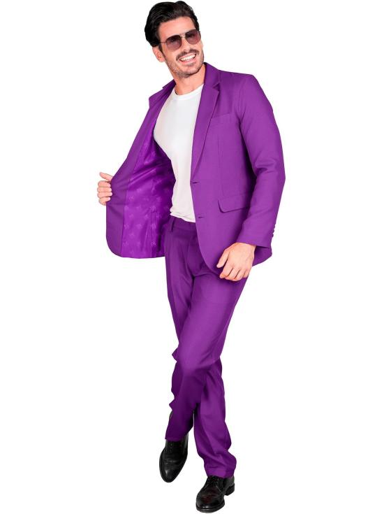 Traje de Color para Hombre, Chaqueta y pantalón, Showman, Disco Fever, Fiesta temática Casino
