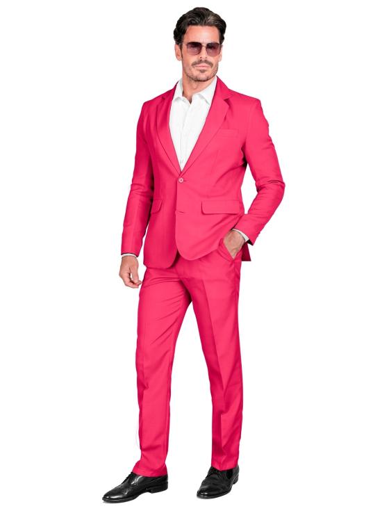 Traje de Color para Hombre, Chaqueta y pantalón, Showman, Disco Fever, Fiesta temática Casino