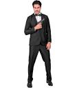 Traje de fiesta, negro, chaqueta y pantalón, showmen