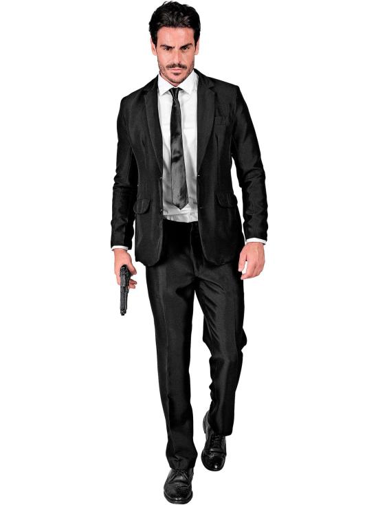 Traje de fiesta, negro, chaqueta y pantalón, showmen