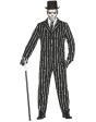 Traje de huesos de esqueleto  hombre