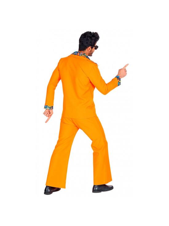 Disfraz Traje Disco Años 70 Naranja para Hombre