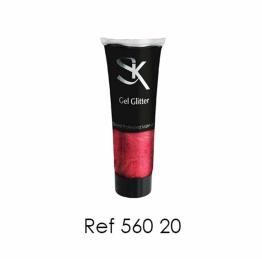 Tubo de Gel Glitter 20 ml Rojo