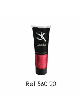 Tubo de Gel Glitter 20 ml Rojo