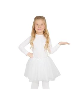 Tutú infantil Blanco Brillantina