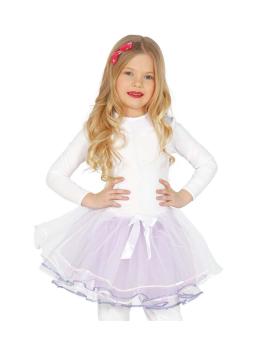 Tutú infantil lazo blanco
