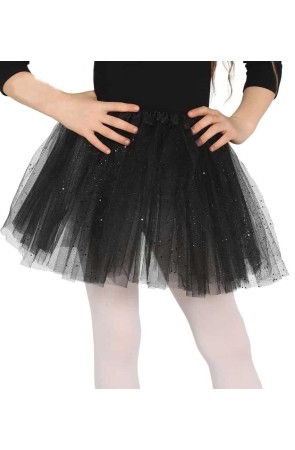 Tutú infantil Negro Brillantina