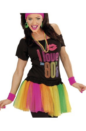 Tutú Multicolor Fluorescente Adultas
