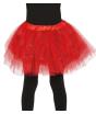Tutú Rojo con brillantina para niña