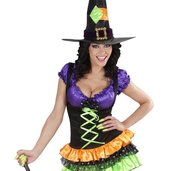 Uñas fluorescentes de bruja Uñas fluorescentes de bruja