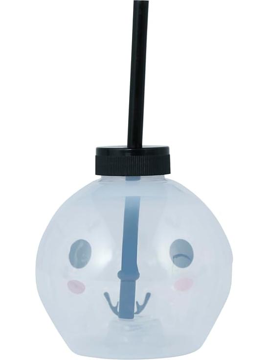 Vaso con Pajita Calavera LED Reutilizable (17 cm) - Decoración de Mesa para Fiestas de Halloween y Celebraciones de Esqueletos - Ideal para Eventos Terroríficos - Blanco