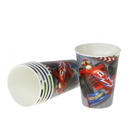 Vasos coches de F1 6 uds